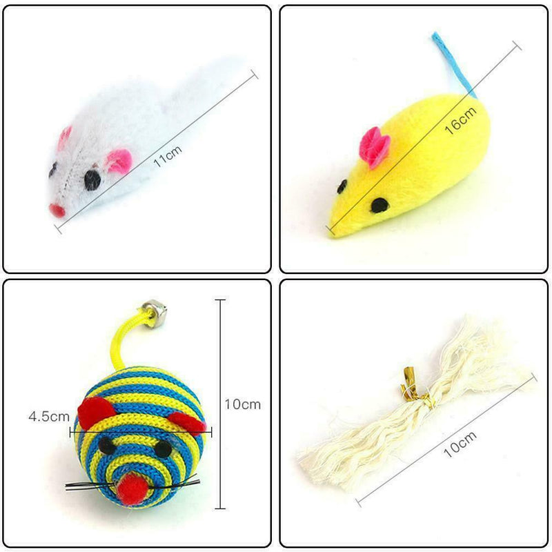 14Pcs/set Creative Pet Cat Toys Set Mice Balls Catnip Pet Kitten Play Ball N6J1