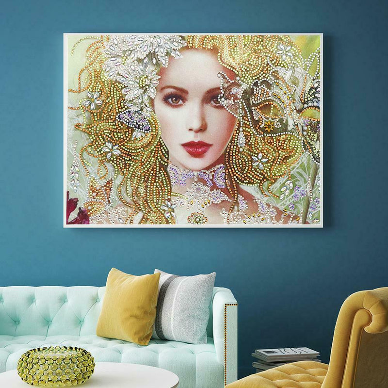 5D DIY Special Shaped Diamond Painting Beauty Cross Stitch Mosaic Kit Decor