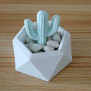 Hexagon Flower Pot Silicone Molds DIY Garden Planter Soap Mould Vase Concre C4C9