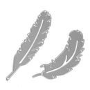 2 Pcs Metal Feather Cutting Dies Stencils DIY Scrapbooking Paper Card