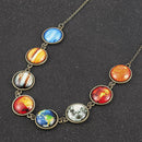 Trendy Solar System Pendant Eight Planet Universe Galaxy Necklace Jewelry GIFT