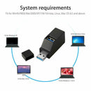 2pcs 3 Port Mini USB 3.0 Hub High Speed Hub Splitter Box Kit For Computer  PSO