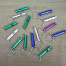 2x Camping Hiking Survival Aluminum Alloy Emergency Whistle With Keyring New