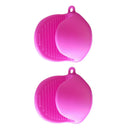 2 Pairs Silicone Pot Holder Oven Mitts Gloves Insulation Kitchen Gadgets