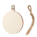 60 Pieces Christmas Wooden Ornaments Round Wood Slices Wood Snowflake Angel