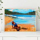 1000pcs DIY Beach Boy Puzzle Educational Learning Jigsaw Assembling Toys A