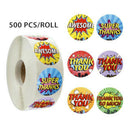 500pcs 6 Designs Flower Thank You Stickers kids Party Handmade LabelsSEAU