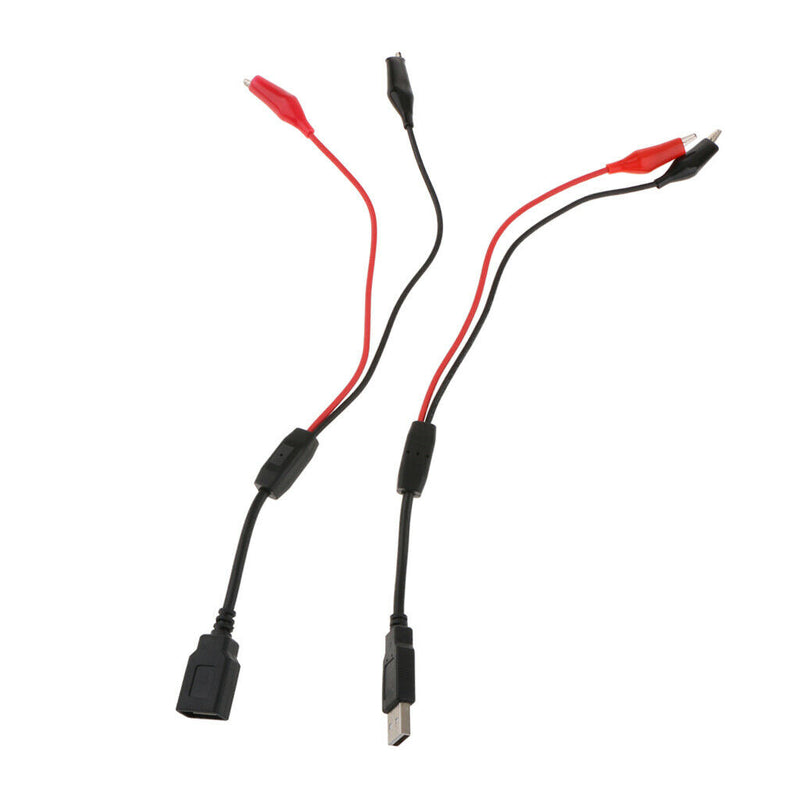 USB To Crocodile / Alligator Clips Power Cable / Test