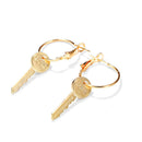 Fashion Love Key Drop Dangle Earrings Statement Punk Earrings Women JewelryAT^i