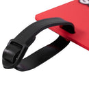 Red Secure Travel Suitcase Luggage Name ID Holder Label Tag Claim Hands OFF T2S2
