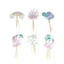 24X handmade head cupcake toppers crown heart cake party supplies BX