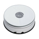 Crystal 4.72 Inch Rotating LED Light Display Base with USB Adaptor, White