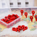 2X(80 Pcs Map Markers Wooden Drawing Photo Wall Studs Cork Board Pins Thumb