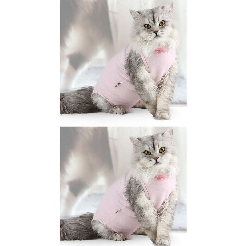 2Pack E-Collar Alternative Recovery Suit for Cats & Dogs Anti Lick Pink