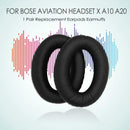 1 Pair Replacement Earpads Earmuffs for Bose Aviation Headset X A10 A20