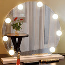5V USB LED Makeup Mirror Light Hollywood Vanity Light 10 Bulbs Kit (Pink)