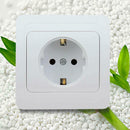 Wall Power Socket Grounded EU Standard Electrical Outlet Dual USB Char PLV
