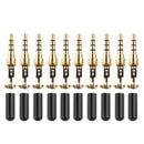 10x 3.5mm Universal Audio Male Head Plug Adapter Connector Head For Headphone