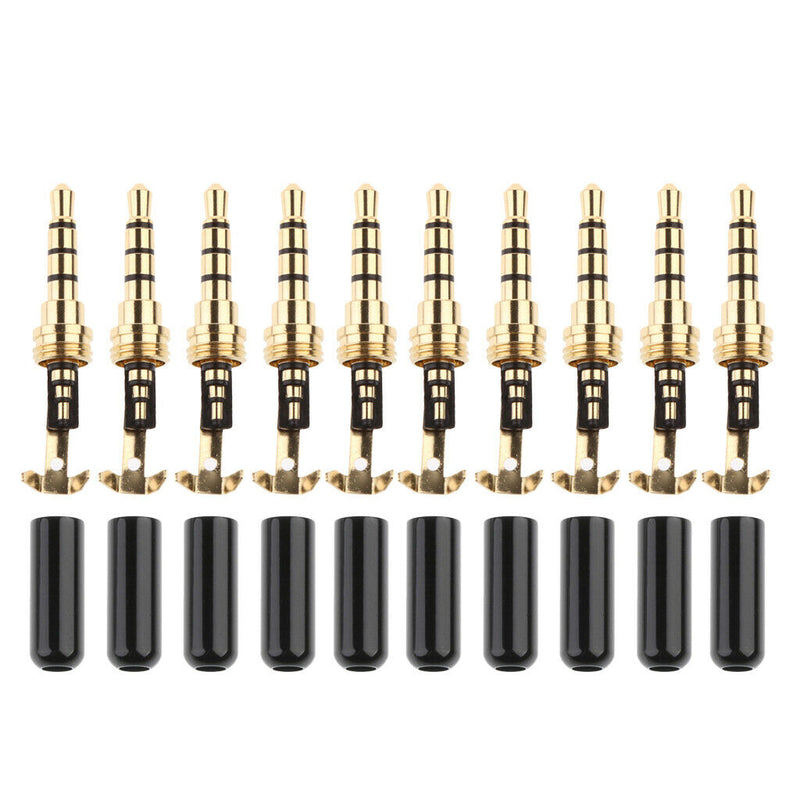 10x 3.5mm Universal Audio Male Head Plug Adapter Connector Head For Headphone