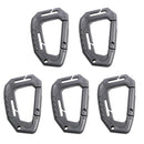 5Pcs Outdoor Backpack Hanging Hooks Buckle Snap Keychain D ring Molle Clips