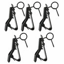 5 Pcs Ring Mini 7.5 mm Microphone Clip Holder Tie Clip Collar Clip Practica