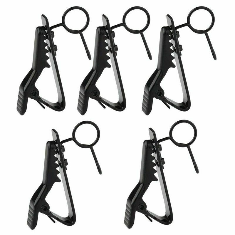 5 Pcs Ring Mini 7.5 mm Microphone Clip Holder Tie Clip Collar Clip Practica