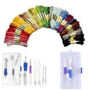 DIY Embroidery Knitting Punch Needle Pen Magic Sewing Tool Kit+50 Threads Set//