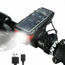 Cycling Solar Power Led Light Waterproof Usb Rechargeable Bike Front Headli