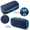 School Boy Pencil Case & Bags Solid Color Large Capacity Denim Canvas Pen Box