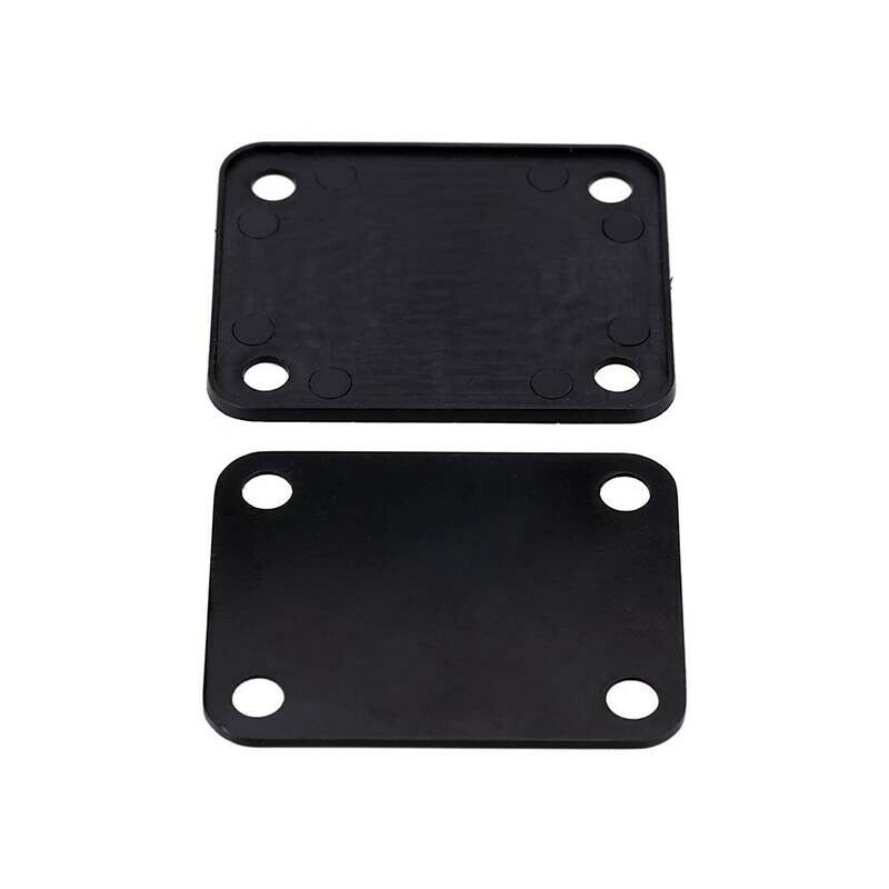 Black Chrome Plated Guitar Neck Plate with 4 Screws for Electric Fender Str
