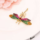 Crystal Colorful Dragonfly Insect Shaped Brooch Pin Badge Bag Decor Jewelry Gi3C