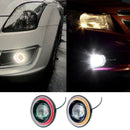 2PCS COB LED Fog Light Projector Car Lamp White Angel Eye Halo Ring DRL CHO HBE