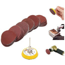 (75mm) Loop Hook Sanding Pad Shank + 60Pcs Flocking Sand Paper Kit