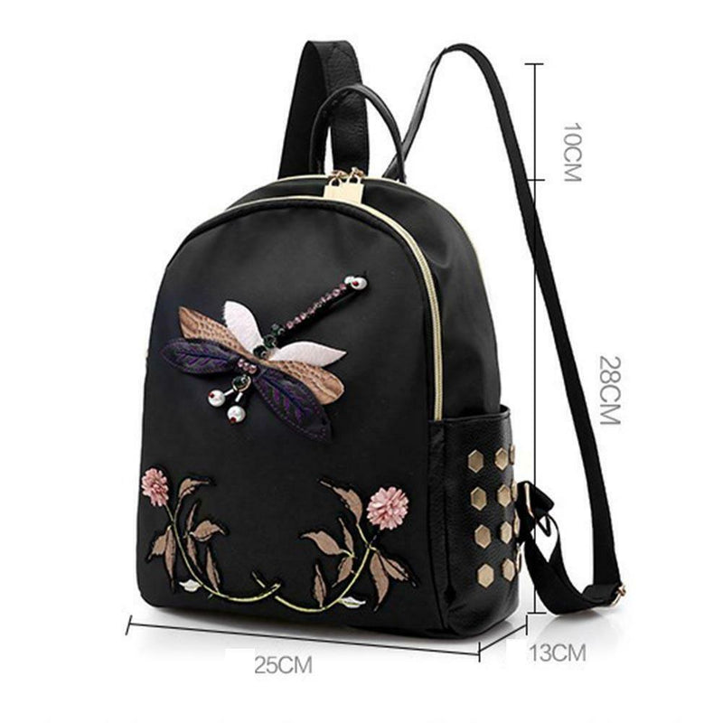 Fall Oxford Cloth Backpack Girls Backpack Animal Print Soft Shoulder Bag A