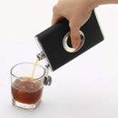 Stainless Steel 8 oz Hip Flask Built-in Collapsible 2 Oz Shot Glass Flask F B1F7