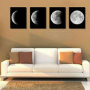 4x Canvas Oil Painting Lunar Phase Change Moon Abstract Art Painting Picture