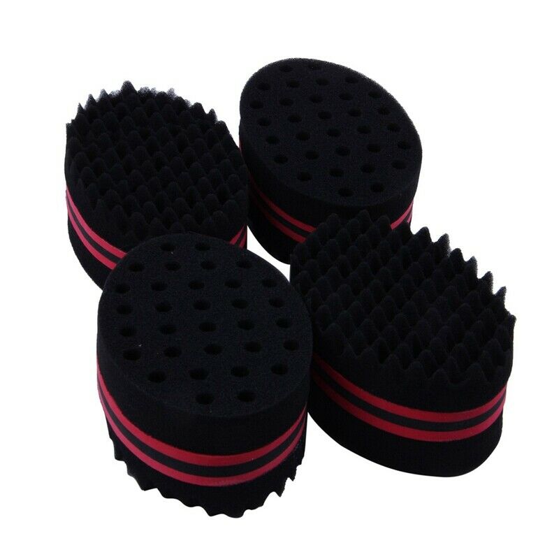 Set of 4 Hair Brush Sponge Twist Wave Barber Tool For Dreads Afro Locs Twis R7D1