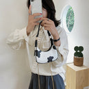 Fashion Cow Dots Shoulder Bag Women Leather Chain Hobos Totes Handbag (S)