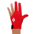 3-Finger Professional Open Left Hand Snooker Pool Cue Billiard Glove Red