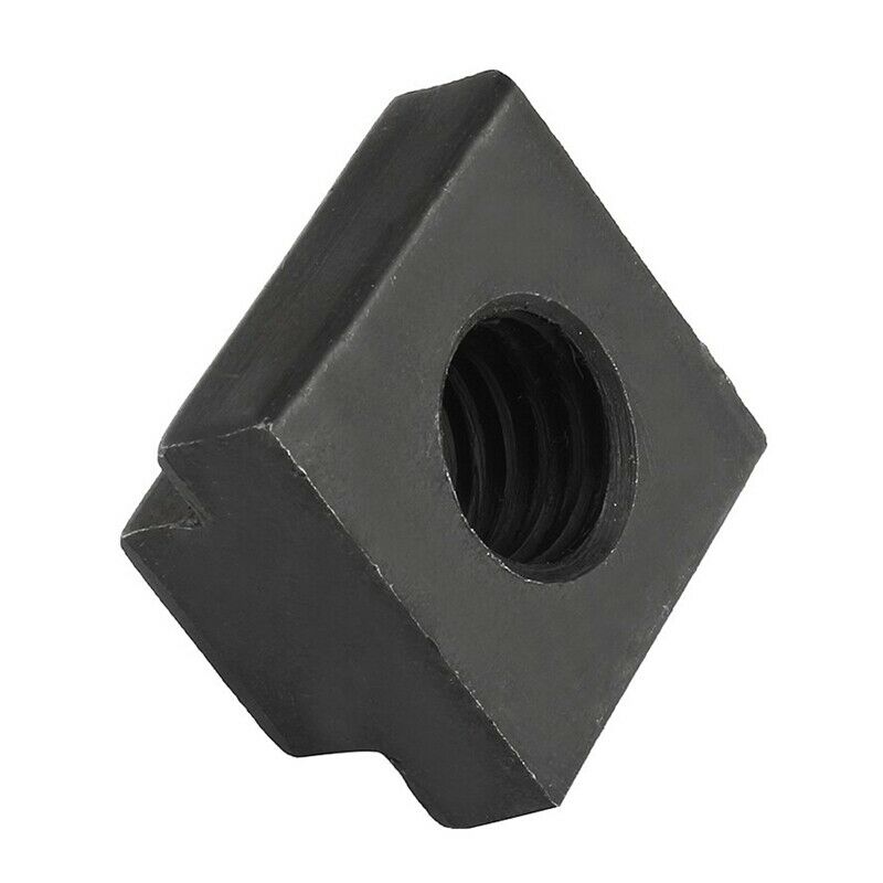 1/2-inch Steel T-Slot Nut Black Oxide Plated Grade 8.8 Tapped Through 5pcs E4K5