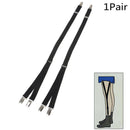 1Pair Y Men Shirt Stays Garter Straight Suspender Elastic Adjustable Metal Clip-