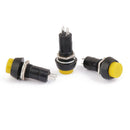 Set 10pcs Car Boat Switch Latch Locking Dash ON-OFF Push Buttons Yellow 12mm