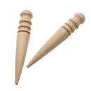 2pcs Leathercraft Round Wood Edge Slicker  Burnisher for Leather  Wood