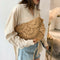 Summer Straw Tassel Shoulder Bag Women Beach Messenger Satchel Bags (Brown)