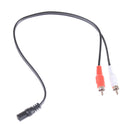 3.5mm 1/8'' Stereo Female To 2 Male RCA Jack Adapter Aux Audio Y Cable SP