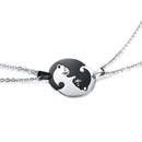 1 Pair Stainless Steel Yin Yang Cat Puzzle Piece