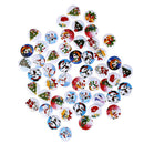 50Pcs Christmas Pattern Wooden decorative Buttons Scrapbooking Sewing Crafts  BX