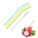Flexible Drinking Straw No Rubber Tast Long Eco-friendly With Cleasing Brushes