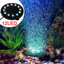 Aquarium Bubble LED Light Air Stone Curtain Lamp Fish Tank Lights Disk 12 Color