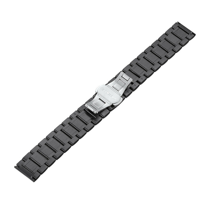 Stainless Steel Wristband & Butterfly Closure for HUAWEI Watch Black